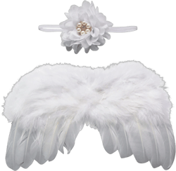 Weikingp Warm Gloves Baby Angel Baby'S Wing Photo Props Soft Photography Outfits Cosplay Angel Baby Costume Baby Costume Accessory 0-6 Months (Clearance) White Polyester
