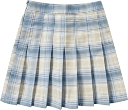 Womens Girls Pleated Tennis Skirts High Waisted A-line Skirt School Uniform Athletic Golf Skorts with Shorts,2T-4XL Plaid Blue Large