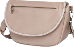 Crossbody Bag for Women PU Leather Anti-theft Daypack with Adjustable Strap Casual Shoulder Bag Beige