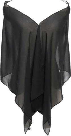 Sheer Soft Chiffon Women's Shawls Wraps Stole 17 Colors (79inches 19inches) 79 inches 29 inches Black