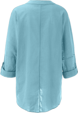 Dressy Blouses Neckpartystylish T-Shirt Casual Loose Tunic Tops Shirts for Women Trendy Summer Cotton Linen Tops for Sky Blue #3 XX-Large