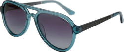 Grip Polarized Lens Modern Vintage Aviator Sunglasses with Bamboo Temples for Women and Men Pyramid Lake Blue