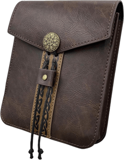 Renaissance Belt Pouches for Men Leather Belt Pouch Medieval Belt Bag for Men Viking Belt Bag Vintage Waist Bag Brown