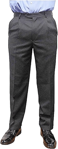 Kirkland Signature Men's Wool Pleated Dress Pant with Cuff 34 x 30 Black