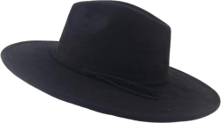 Youllyuu 9.5CM Wide Brim Suede Tassel Top Hat Women Party Wedding Fedora Hat Men Jazz Felt Panama Cap