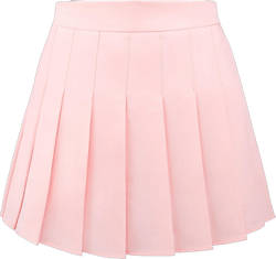 Pleated Skirt for Women Skater Skirt with Shorts Elastic Waist Plus Size Tennis Skirts 3X-Large Pink