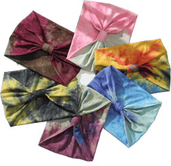 Olbye Wide Headbands Women Knotted Headband Non Slip Elastic Hair Bands Tie Dye Turban Head Wraps Workout Yoga Sports Sweatbands Boho Headbands for Women Fashion Hair Accessories Pack of 6 (Stylish)