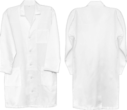 Lab Coat Men Women White Long Sleeve Unisex Lab Coats Cotton Laboratory Coats Medium