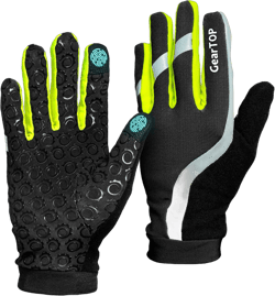 GearTOP Running Gloves for Men & Women, Touchscreen Cold Weather Jogging Gear, Fluorescent Reflective Winter Gloves Visible at Night, Warm Glove Liners for Hiking X-Large