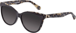 Kate Spade New York Kate Spade Daesha/S Plastic Womens Cat-Eye Polarized Sunglasses Black Havana 56mm Adult