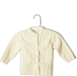 80s Pale Yellow Baby Cardigan Sweater, Baby Girl Gift, Retro Baby Clothing, Pastel Yellow Sweater, Retro Kids Wear