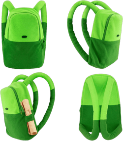 DAZCOS Green Backpack Anime Character Cartoon Plush Unisex Cosplay Costume Accessories Bag for St Patrick's Day Everday Use (Green)