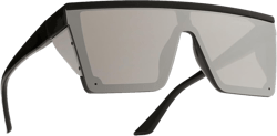 Fashion Ansi Z87 Sunglasses for Men Women Large Flat Square Trendy Mirrored Side Shield (Silver)