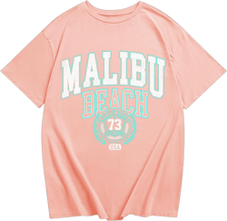 SOLY HUX Girl's Letter Graphic Print T Shirts Short Sleeve Round Neck Tee Tops 9 Years Light Pink Letter