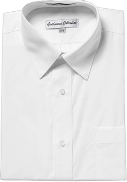 Mens Short Sleeve Classic Fit & Slim Fit Easy Care Dress Shirt - Colors 17 Slim White