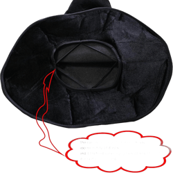 Large Black Wicked Witch Hat for Women,Halloween Witch Cap Cosplay Costume Accessory for Party Favor