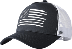 American Flag Trucker Hats Snapback Adjustable Baseball Cap for Men Women Breathable Mesh Side Fit for Casual Wear Caps
