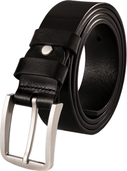 Ledamon Men's Leather Belt 100% Full Grain Solid Genuine Leather Belt 1.5" Width - NO FILLERS 48 Inch Black