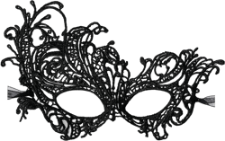 Erythem Masquerade Mask for Women, Venetian Lace Masquerade Mask for Halloween Mardi Gras Costume Party, Fit for Adult Mysterious Goddess-black
