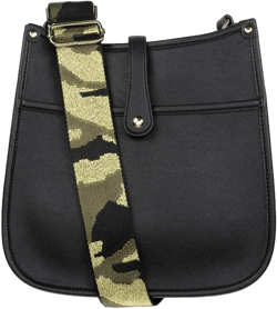 Crossbody Bag with Detachable Strap, Stylish, Sophisticated, Trendy, Designer Purse Exclusive to Black Gold Camo