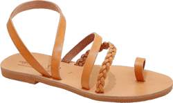 Emmanuela Ancient Greek Style Sandals, Handmade Leather Toe Ring Flat Sandals, Quality Sandals with Ankle Strap, Ankle Cuff Summer Shoes for Women, Boho Chic Sandals 11 Beige