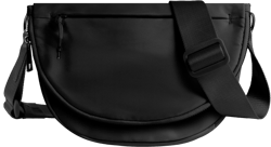 Crescent Moon Bag for Women and Men, Fashion Medium Nylon Folding Crescent Moon Bag Single Shoulder Bag with Adjustable Strap, Suitable for Exercise/Running/Hiking/Daily Travel/Work (black) Black