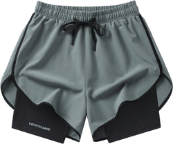 1pc Women's Summer Sports Shorts 2-In-1 Inner Layer Anti-Chaffing Running Shorts Women Boxer Shorts