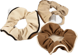 3-Piece Retro Fabric Elastic Hair Ties, Casual Elegant Style Scrunchies Girls Ponytail Holders, Multicolor Fashion Rubber Bands Hair Accessories No Damage for Women