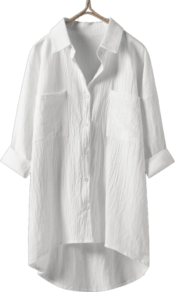 Simin Womens Button Down Shirts, Down Long Blouses Casual Shirts Tops Women's Button Sleeve Linen Women's Blouse, White