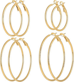 4/10 Pairs Stainless Steel Gold Hoops Silver Hoop Earrings Hypoallergenic Half Hoop Cartilage Piercing Earrings Tiny Ball Cubic Zirconia Stud Earrings Set for Women 4 Pairs Gold Plated Hoop Earrings Set