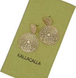 Filigree Statement Earrings for Women | Lightweight, Elegant Design | Intricate Lace Pattern | Perfect for Day & Night Wear Gold