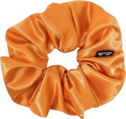 Jumbo Oversized XL Satin Scrunchies for Women Girls, Frizz Prevention, Sleep Hair Holder, Large Elastic Ties Band for Ponytail Bun, Satin Hair Ties for Breakage Prevention (Orange)