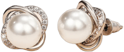 Earrings Studs For Women Luxury Cubic Zirconia Imitation Pearl Engagement Wedding Party Elegant Jewelry