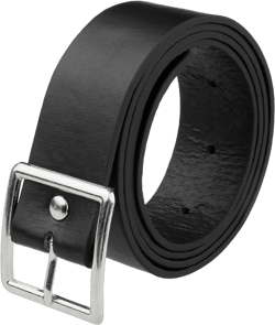 Elerevyo Women's PU Leather Belts Black Waist Belt with Pin Buckle for Jeans Square Silver Buckle