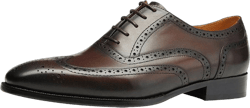 Men Dress Shoes Brogue Wingtip Oxford Shoes Classic Casual Shoes Brown Leather Shoes