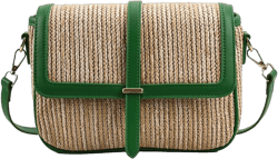 Vintage Straw Crossbody Bags for Women Fashion Messenger Bag Woven Beach Bag Purse Hobo Bag Travel Bag Summer 2024, Green