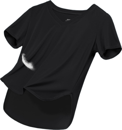 Women's Workout Tops Athletic Running Hiking Yoga Shirts V Neck Quick Dry Moisture Wicking Lightweight Breathable Activewear 1black XX-Large