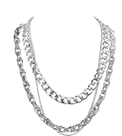 YERTTER Cuban Link Chain Gold Plated Chunky Chain Layered Twist Chain Choker Necklace Thick Chain Collar Clavice Chain Punk Grunge Accessories Women Girls