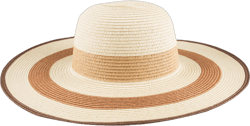 Jessica Simpson Women's Straw Wide Brim Fedora Hat with�Geometric Band