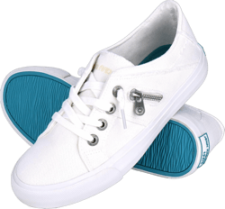 JENN ARDOR Women Sneakers Low Top Slip On Fashion Shoes Lace up Canvas Flats Walking Running Shoes 10 White