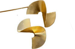 Big Gold Geometric Earrings Exaggerated Statement Earrings Punk Stylish Sectored Twisted Earring Jewelry for Women