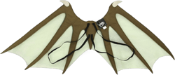 elope Green Dragon Costume Wings - 29-Inch Wing Span with Stuffed Spikes, One Size