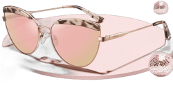CARFIA Matal Acetate Cateye Polarized Sunglasses for Women UV Protection CA5382 Pink Mirrored Lens
