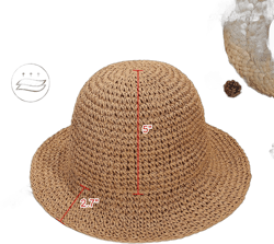 SANSTHS Sun Hats for Women, Wide Brim Straw Hats for Women, Summer Beach Hat UV UPF Packable Foldable Travel, Khaki