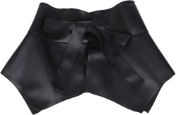 Peplum Belt for Women,Lace-up PU Leather Corset Waistband with a Ruffled Wide Waist Belt that Functions Black