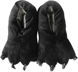 MizHome Unisex Soft Paw Claw Home Slippers Animal Costume Shoes 10-13 M US Little Child Black