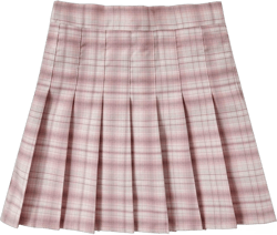 Womens Girls Pleated Tennis Skirts High Waisted A-line Skirt School Uniform Athletic Golf Skorts with Shorts,2T-4XL Plaid Pink 10 Years