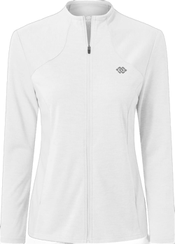 MoFiz Women's Full Zip Hiking Shirt Lightweight UPF 50+ Sun Protection Running Jacket Long Sleeve Sports Outdoor Top Pockets White X-Small