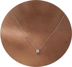 Kyerlyn Cubic Zirconia Choker Heart Shaped Diamond Choker Solitaire Necklace for Women Dainty Gold Filled Tiny CZ Diamond Choker Necklace… Diamond Big ：Silver