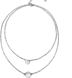 New Summer Multi Layer Sequined Choker Necklace For Women Gold Color Double Layer Round Pendant Necklace Fashion Jewelry